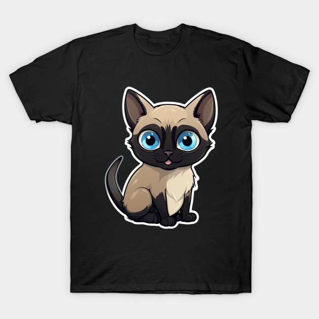 Cute Siamese Cat Lover Funny Siamese Cat T-Shirt by fromherotozero